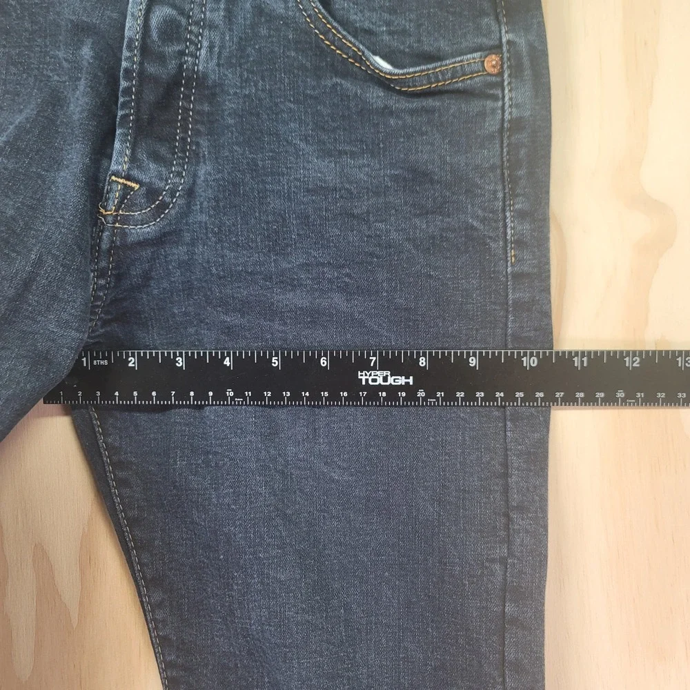 Levis‎ 501 Mens Original Fit Blue Dark Wash Stretch Denim Button Fly Jeans 30x30